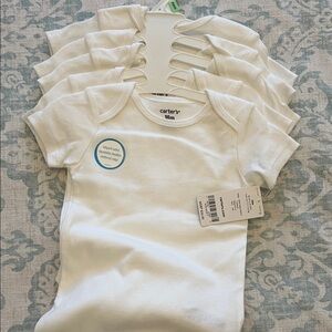 Carter's Soft White Baby Bodysuits Set